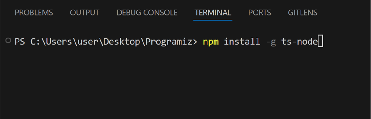 Install ts-node