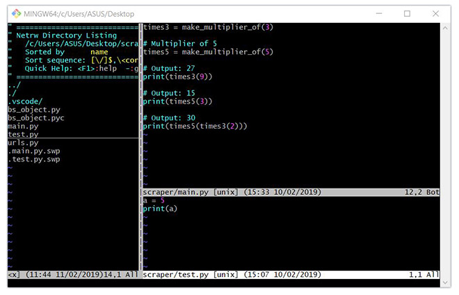 VIM for Python development