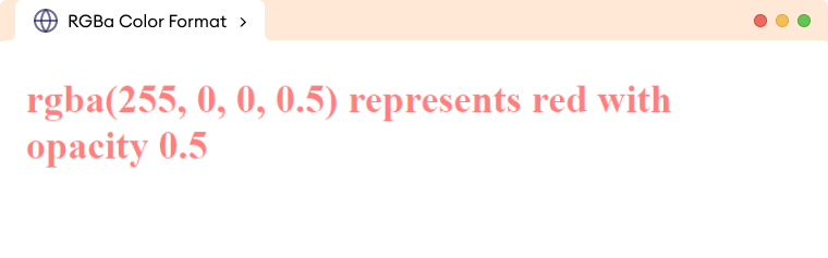 CSS RGBa Colors CSS RGBa Colors Description Image